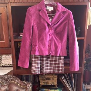 Liz Claiborne Pink Blazer with Tailored Fit and Notched Lapel